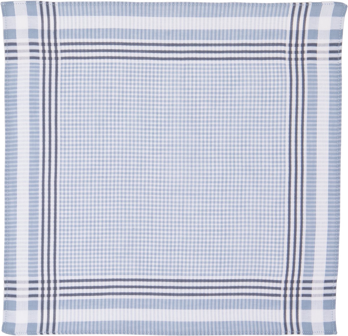 Indigo Elegantie - Tiseco Alta Dameszakdoeken Set (6 Stuks) 30x30cm - 100% Zacht Katoen