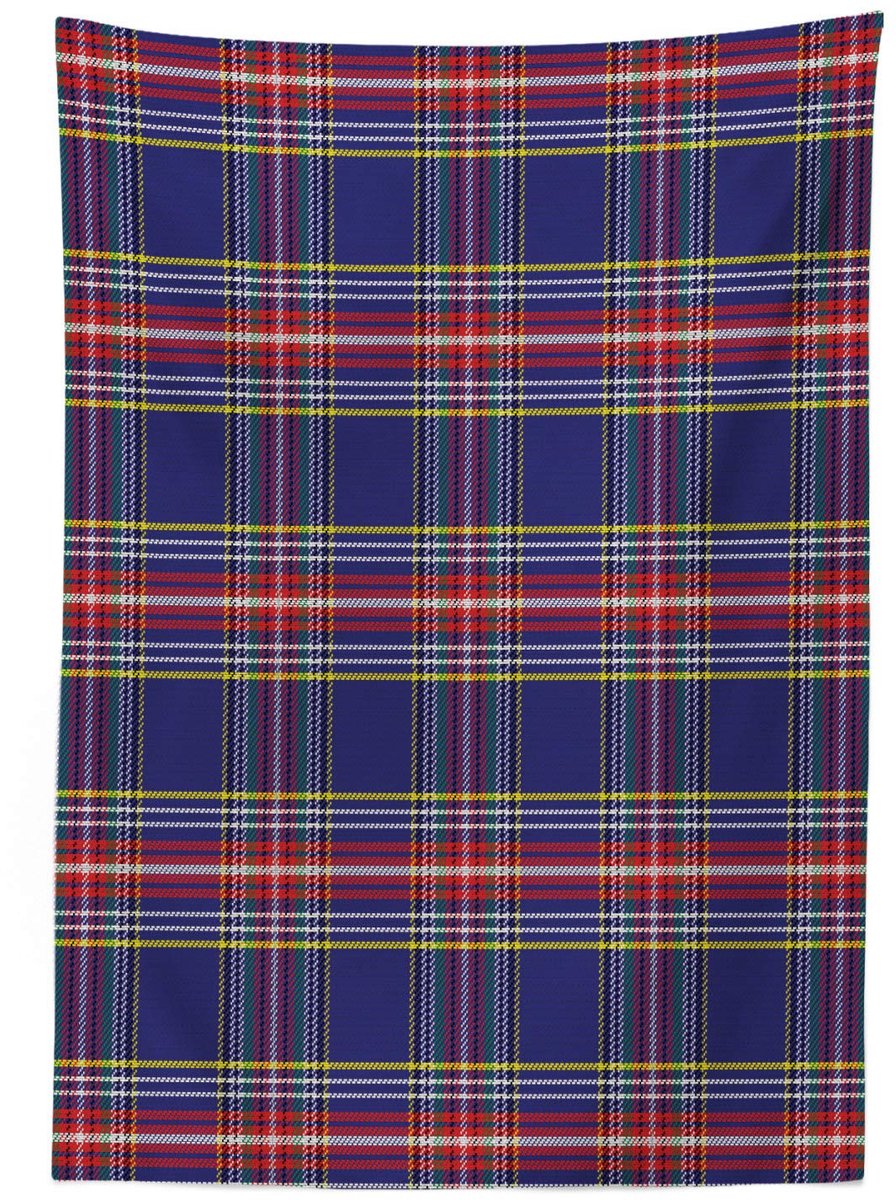 ABAKUHAUS Tafelkleed Schotse ruitpatroon – 140 x 200 cm – Wasbaar