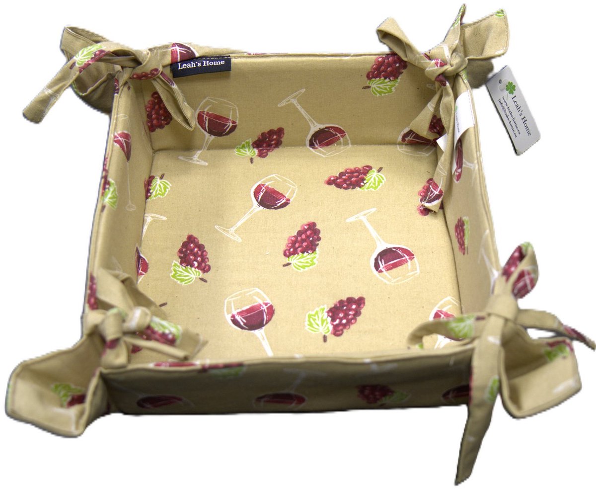Broodmand - Stoffen mand - Wijn - Wine - Druiven - Breadbasket