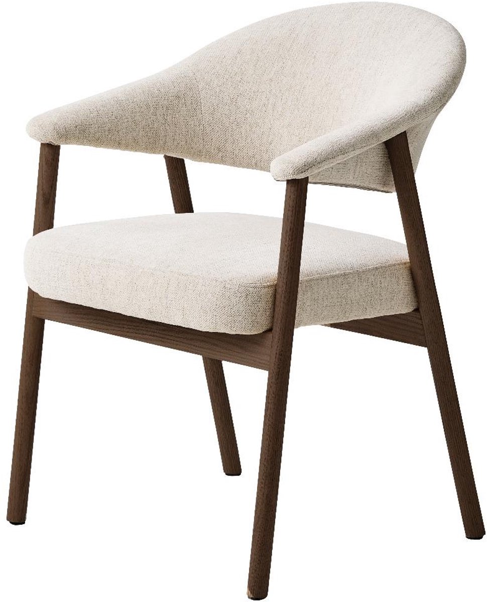 Nordic Home - Tisha eetkamerstoel donkerbruin - beige