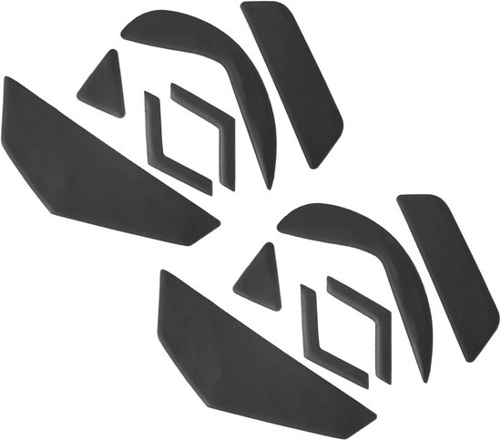 Afgeronde Gebogen Randen Muis Voeten Pads voor Gaming Muis - 6 Stuks - Zwart