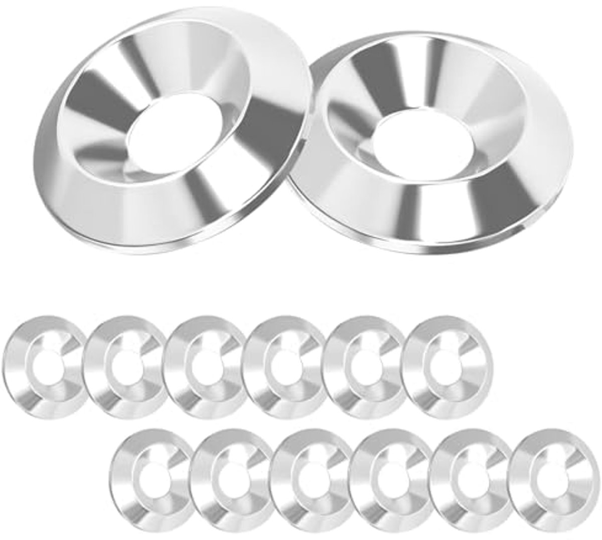 20 Stuks Verzonken Sluitringen Van Roestvrij Staal. M4 x 13 mm. Decoratieve Ringen Voor Verzonken Schroeven