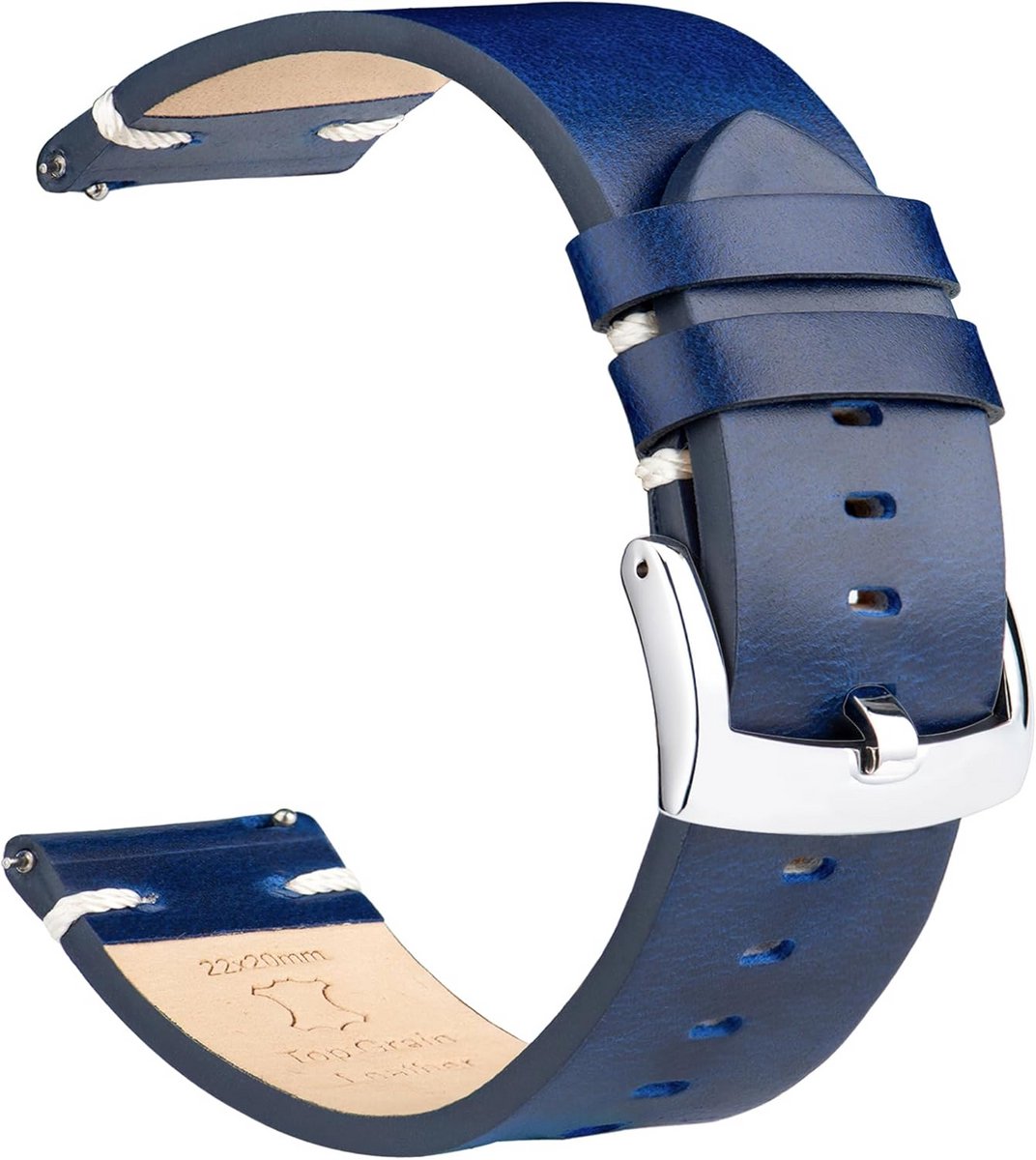 Leren Horlogebandjes 18mm, 20mm, 21mm, 22mm met Snelsluiting - Hoogwaardige Vintage Stijl voor Heren en Dames