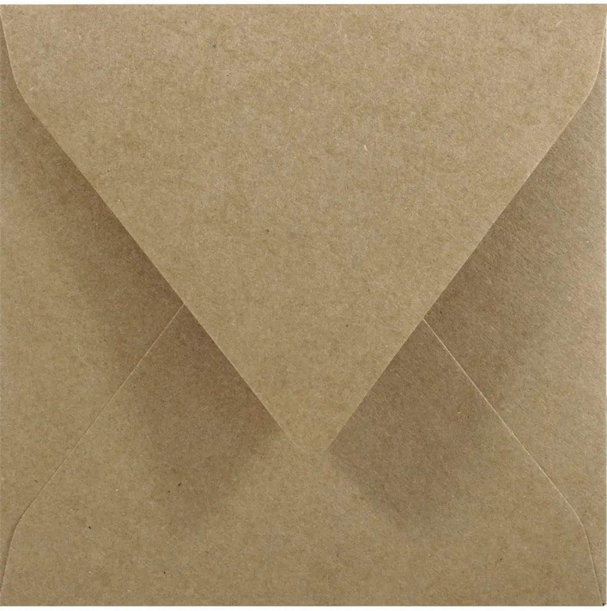 Vierkante Kraftpapier Enveloppen Zandbruin 145x145 mm - Eco Vriendelijke Hoogwaardige Verpakking voor Uitnodigingen en Bedankkaarten