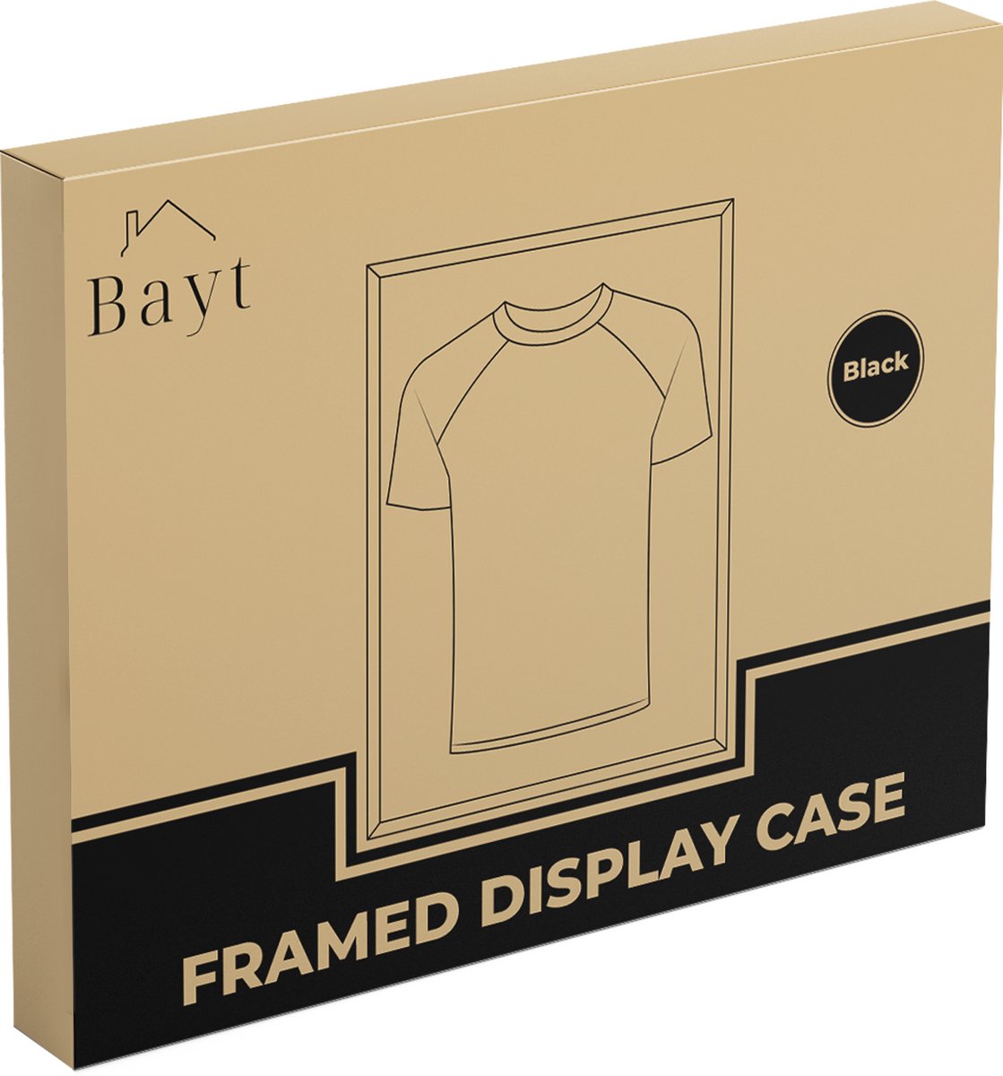 Bayt Wissellijst- Fotolijst - Inlijsten Voetbalshirt - Diepe lijst - 60x80cm - 3D Box Frame - Zwart — cadeau in Wonen & Interieur - foto 8