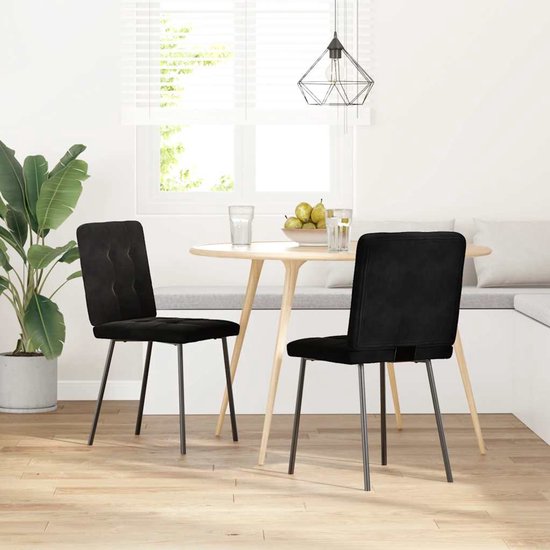 SONGMICS Eetkamerstoel set van 2, keukenstoel, fluweel, gestoffeerde SONGMICS Eetkamerstoel set van 2, keukenstoel, fluweel, gestoffeerde