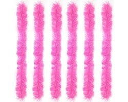 LACGO Veren boa's pluizige boa decoraties verkleden voor vrouwen fancy kostuum voor meisjes aankleden dansen, 6-Licht roze, Pack of 6 Feather Boas
