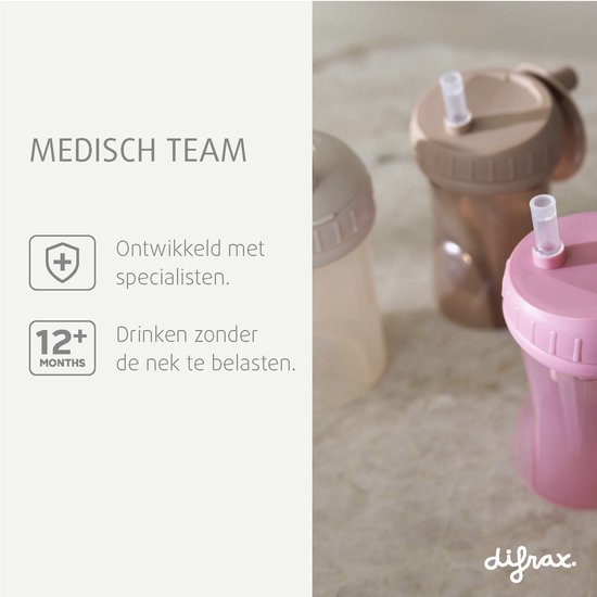 Difrax 250 ml Anti Lek Rietjesbeker 2 stuks van Merkloos — afbeelding 4