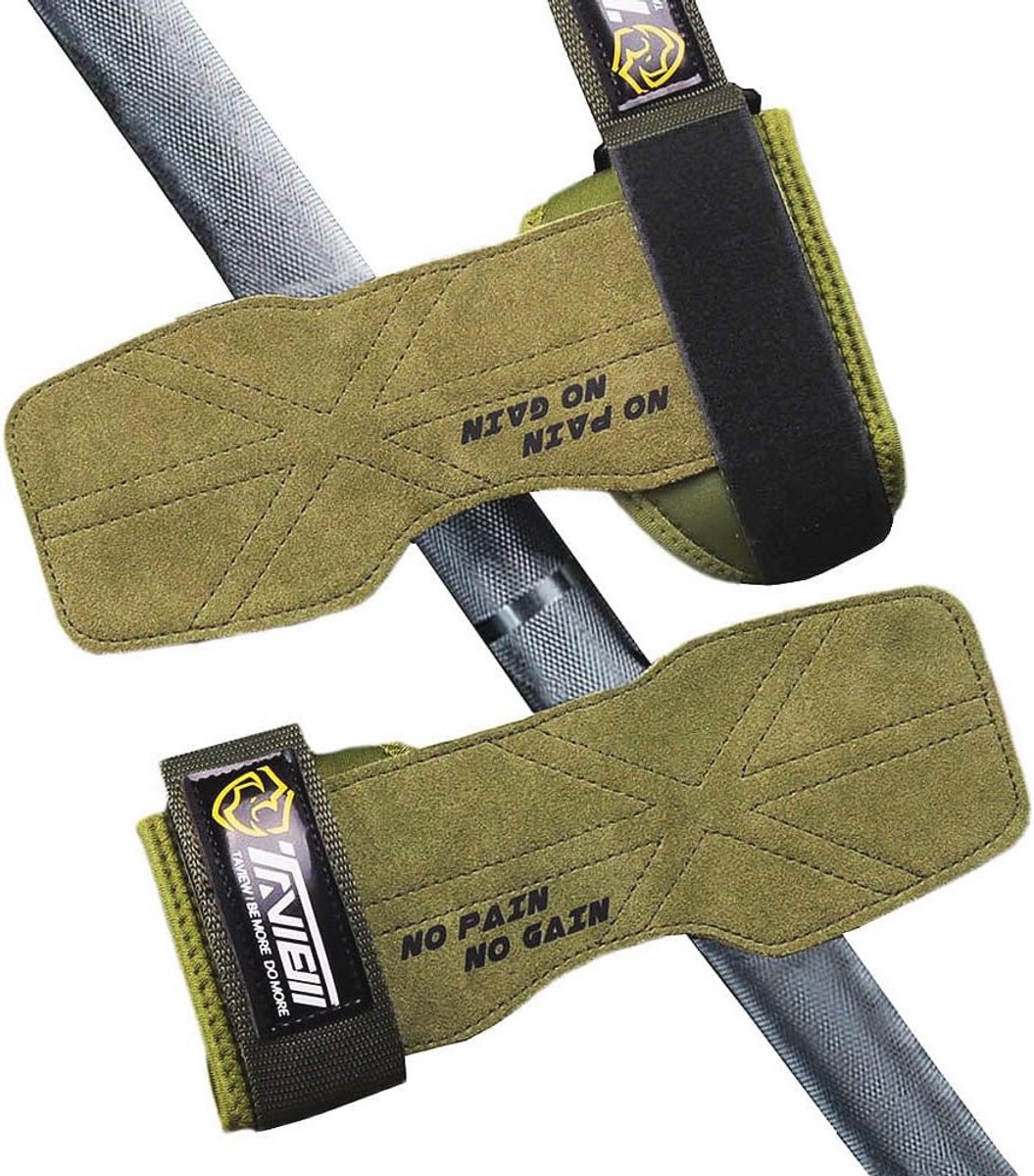 Premium Gewichtheffen Polshaken Riemen voor Maximale Grip Ondersteuning - Deadlift Handschoenen en Grip Pads Alternatief voor Fitness en Gym Training