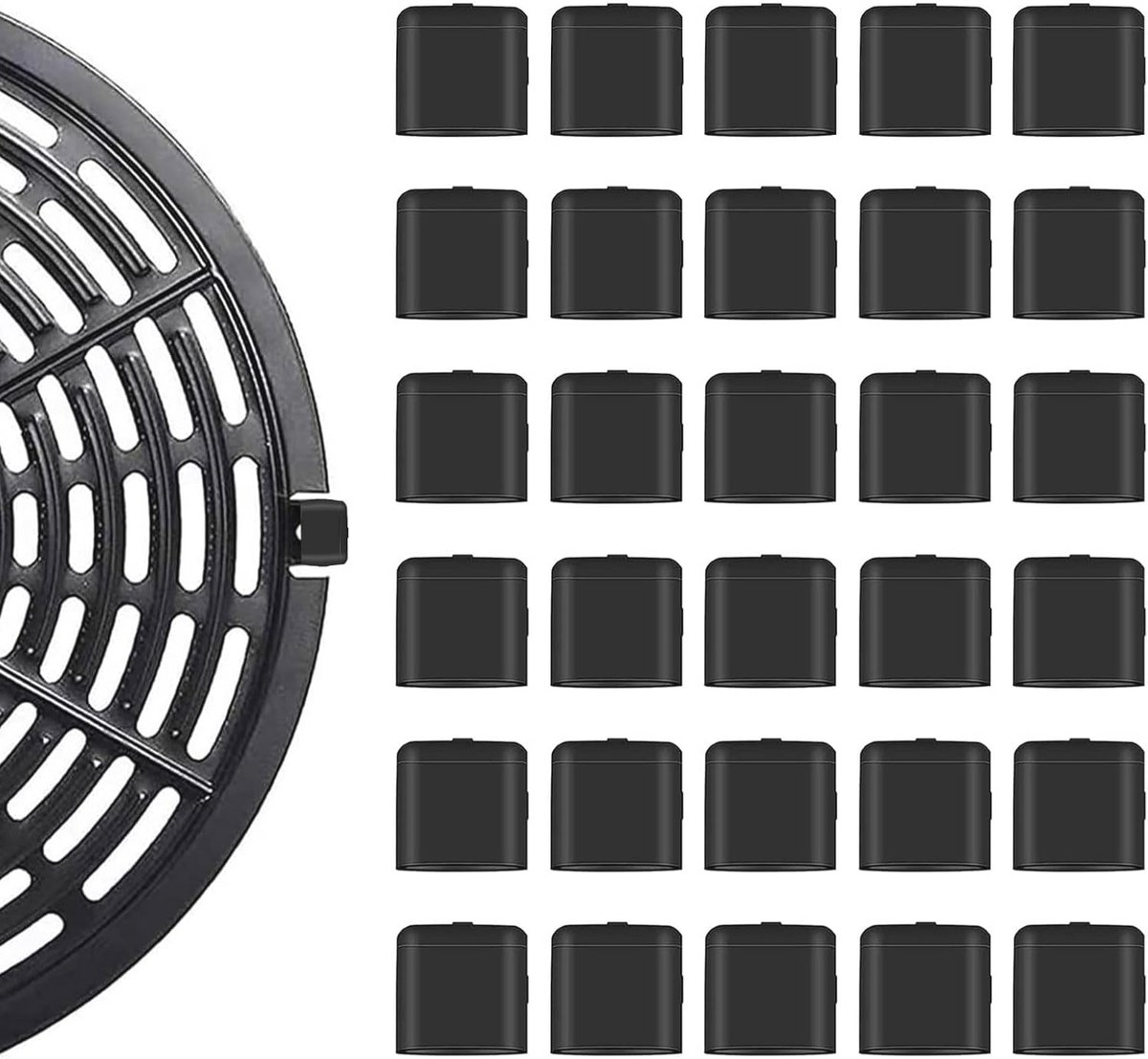 30 Rubberen Bumpers voor Airfryer - Anti-kras Beschermhoezen voor Heteluchtfriteuse