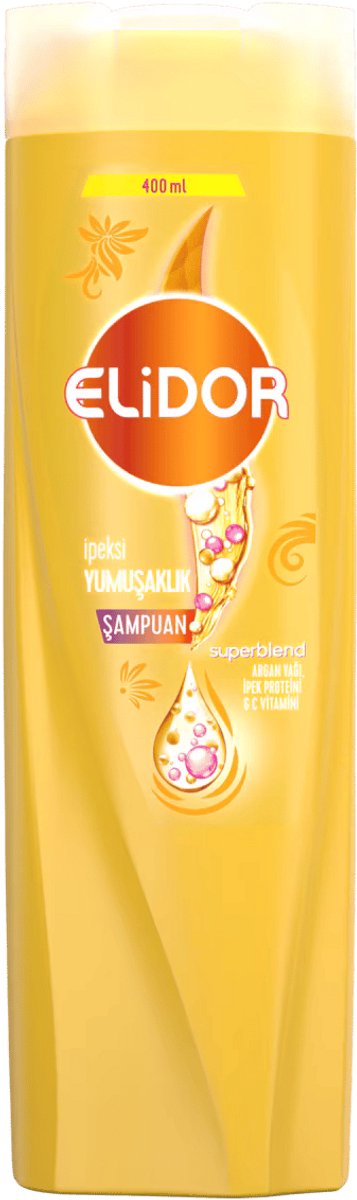 4 Flessen Elidor Shampoo Arganolie en Zijdeproteïne 400 ml