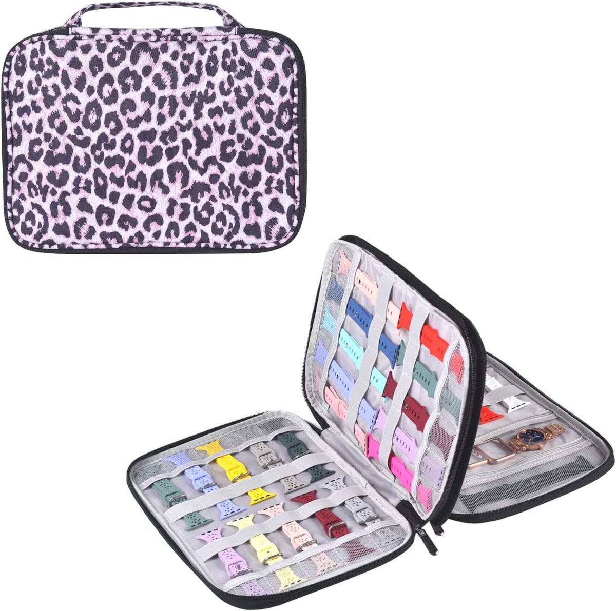 Horlogeband opslagdoos en organizer voor 35 horlogebanden en accessoires