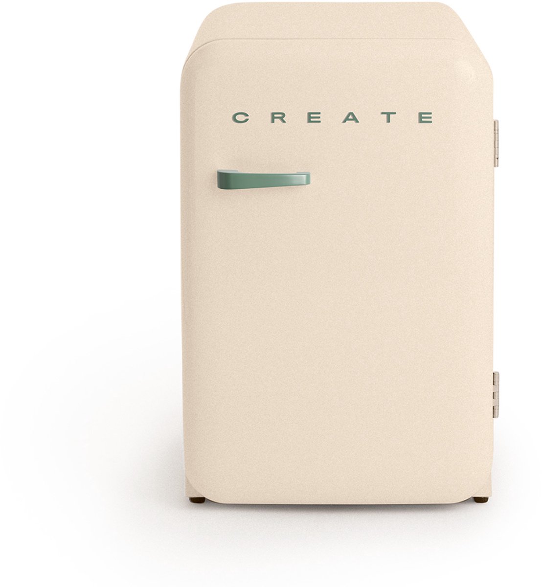 CREATE - Koelkast in retrostijl - Gebroken wit - Handvat Sage - FRIDGE RETRO 107L