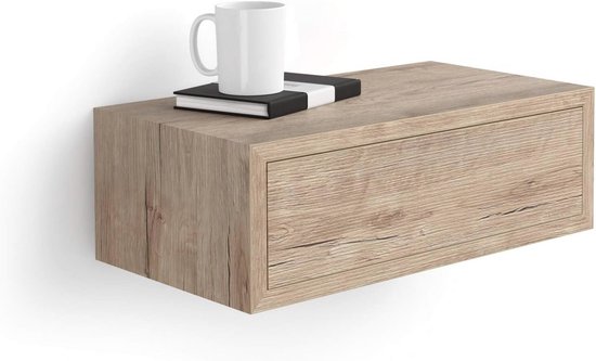 Pangshiyuan Nachtkastje met houtmateriaal, 2 laden, metalen