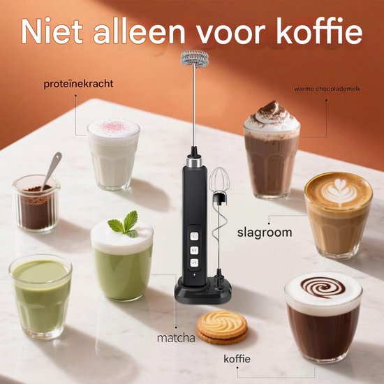 Vitdipy - Elektrische Melkopschuimer - Handmixer - Draagbare Koffie Schuimer - Handmixer - Handmelkopschuimer - Elektrische Schuimer voor Koffie — afbeelding 4