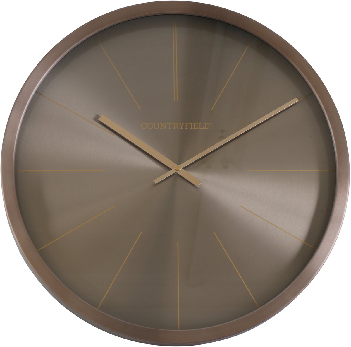 Wandklok copper 50x50x5cm brons