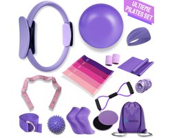 Optirise 18-Delige Pilates Set - Pilates & Yoga - Pilates Sokken - Pilates Bal - Pilates Ring - Weerstandsbanden & Resistance Band