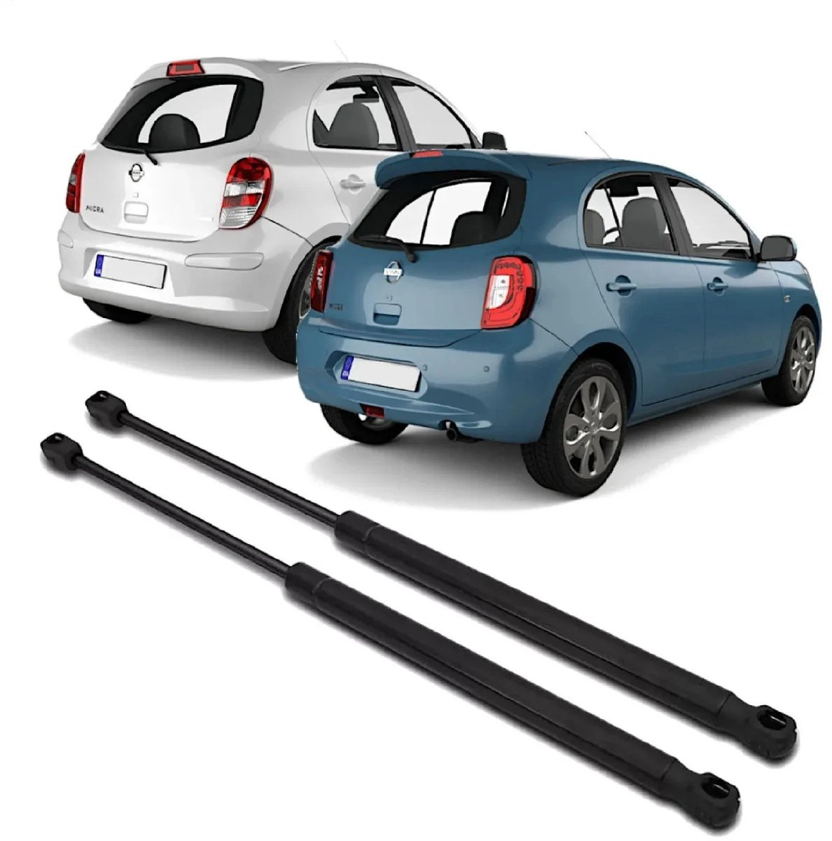 Gasveer kofferbak voor Nissan Micra K13 - 2010 tot 2021 - 2 stuks
