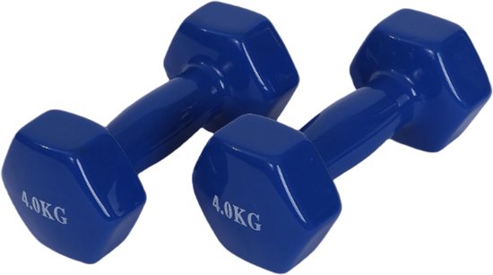 Endless Neopreen Dumbbells 4 kg Paar (Totaal 8 kg) – Antislip Vinyl Coated Handgewichten voor Fitness & Krachttraining – Thuis Training Halters voor Dames & Heren – Workout Gewichten – Ergonomische Grip – Ideaal voor Cardio & Yoga – Zwart/Grijs
