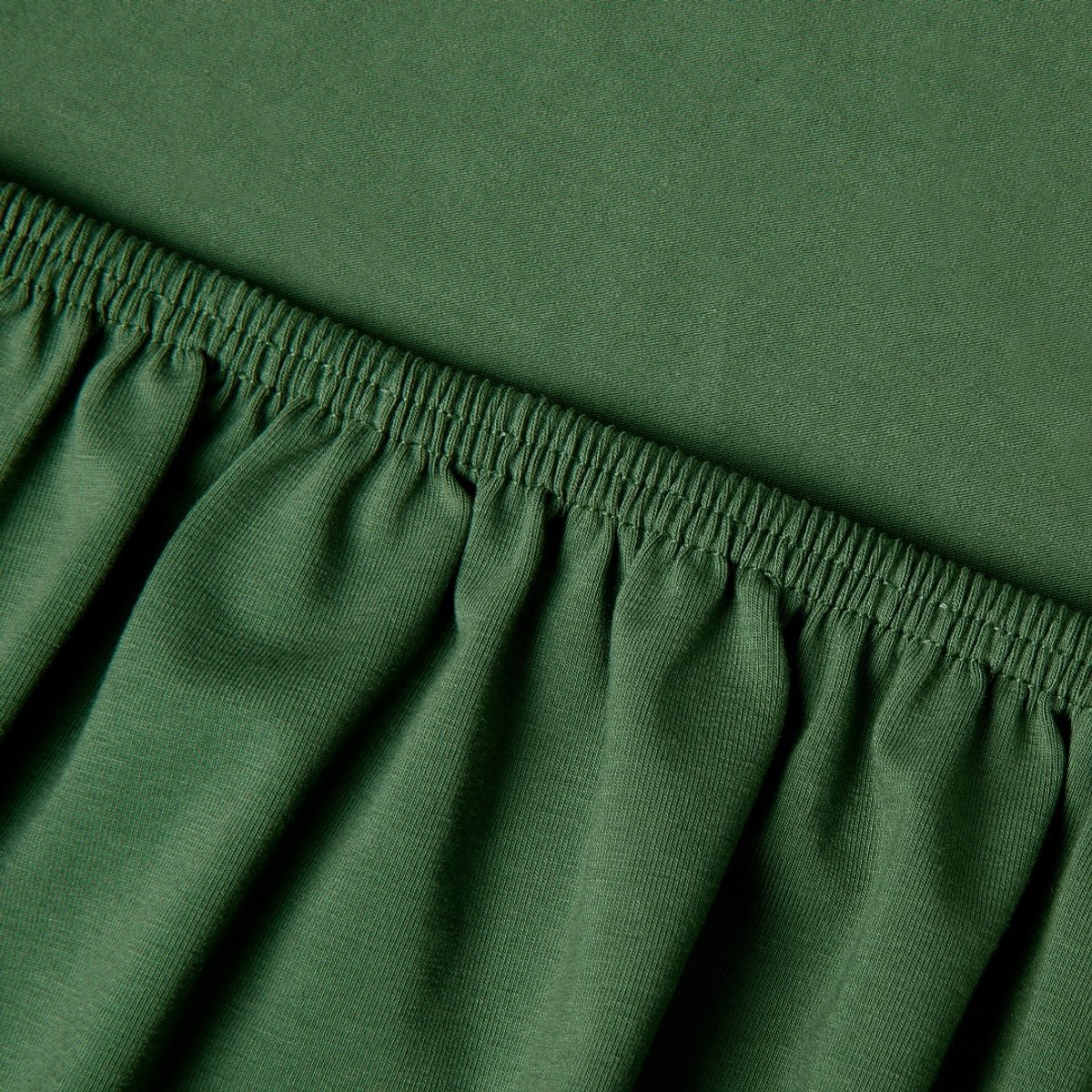 Kayori Saiko Hoeslaken Premium Jersey - 180-200x200-220cm - Matrasdikte 35 cm - Biologisch Katoen - Donkergroen