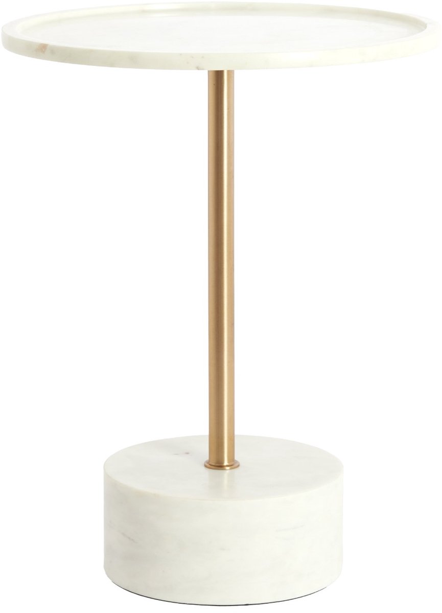 Bijzettafel Civita - Wit - Ø41x53cm -