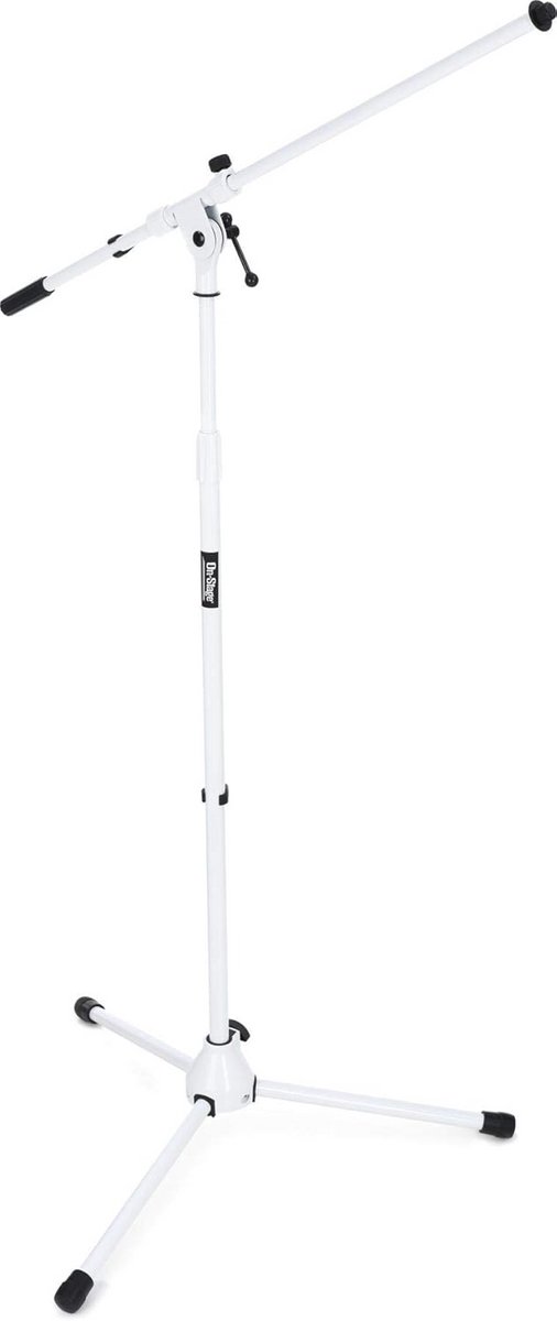 Telescopische Microfoon Boom Stand - Draagbaar en Aanpasbaar, Wit