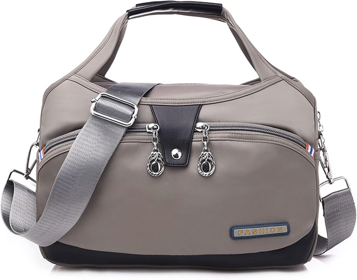 Waterdichte Schoudertas voor Dames - Luiertas met Brede Bandjes - Middelgrote Crossbody Tas
