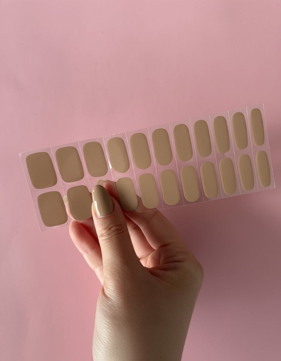 MISSI - Nagels - Nagelstickers - UV-vrije Gel Wraps - Nail Art - Zonder Droogtijd - 22 stickers - Cashmere