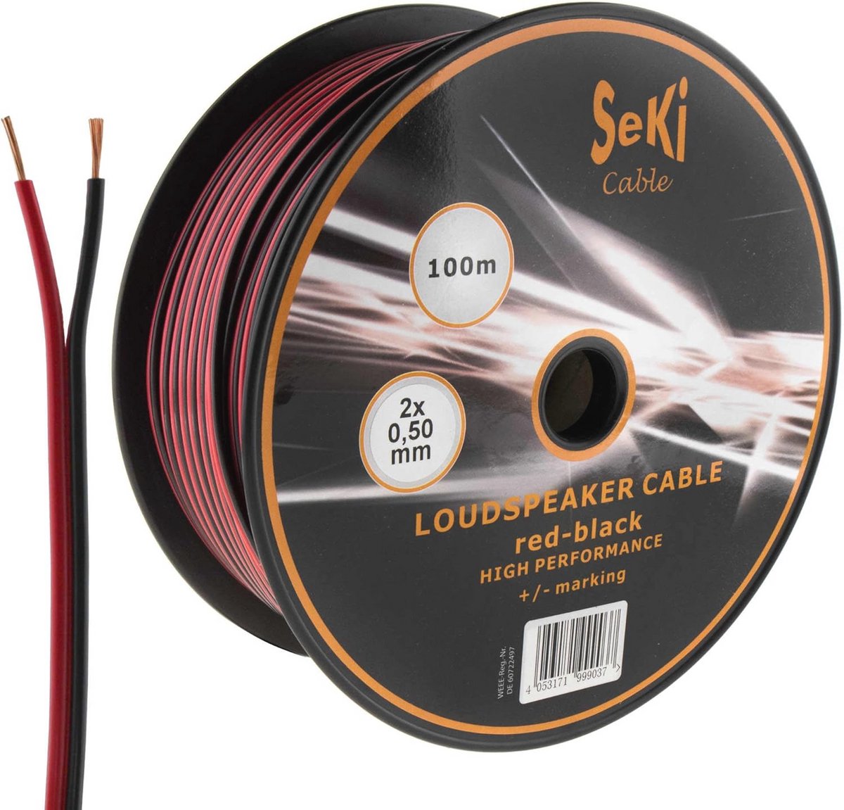 Luidsprekerkabel 2x0,50mm² 100m - CCA audiokabel voor Hifi en Home Theater