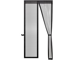 O'DADDY® Deurgordijn Deluxe FIBER - Magnetisch Vliegengordijn - Voor Nieuwbouw en Standaard Deuren - Eenvoudige Installatie - Deurhor Zwart - 100x230 cm