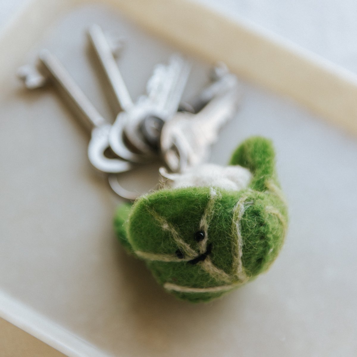 Vilten Hanger – Bloemkool – Handgemaakt – MILA - bagcharm