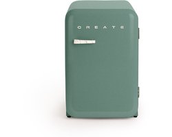CREATE - Koelkast in retrostijl - Sage - Handvat Marmer - FRIDGE RETRO 107L