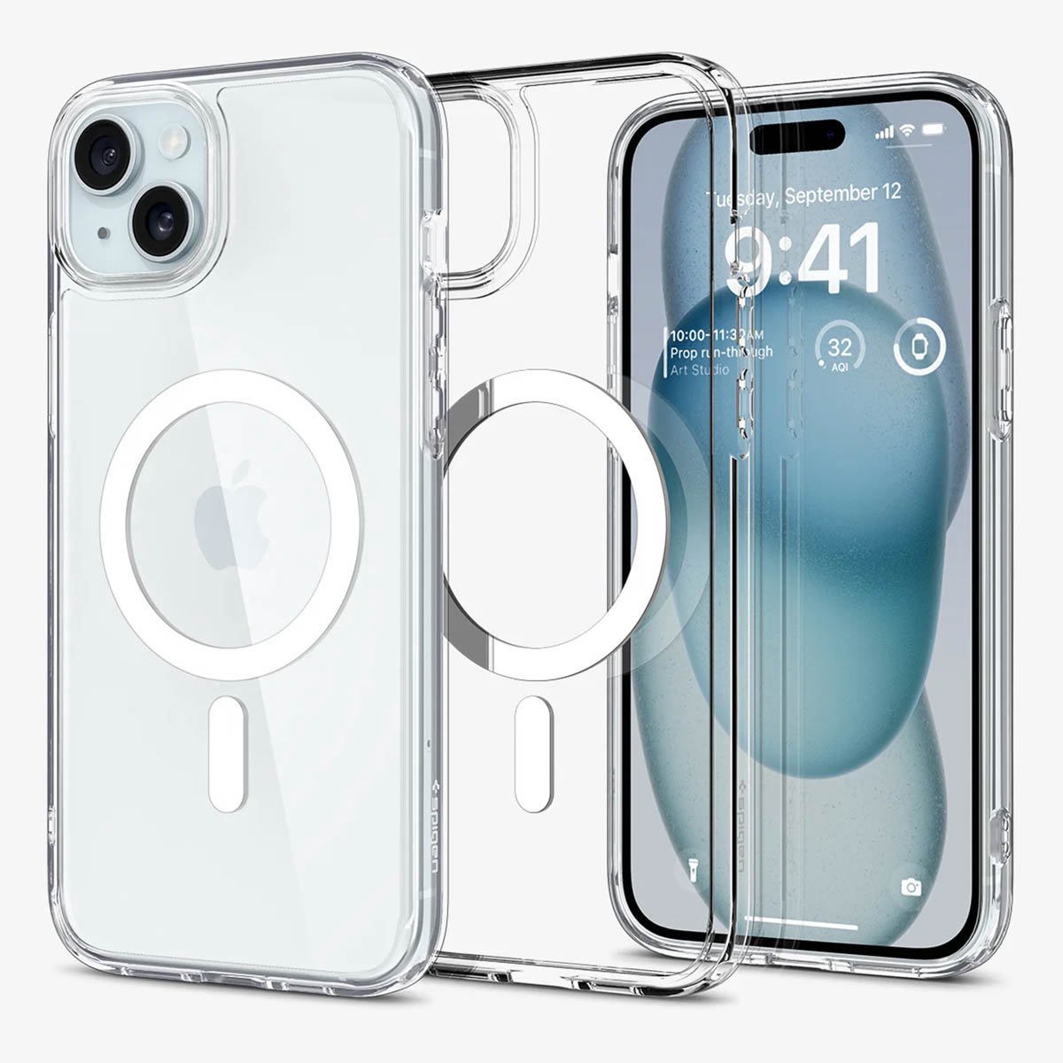 Spigen Ultra Hybrid Magfit Case hoesje geschikt voor iPhone 15 - White