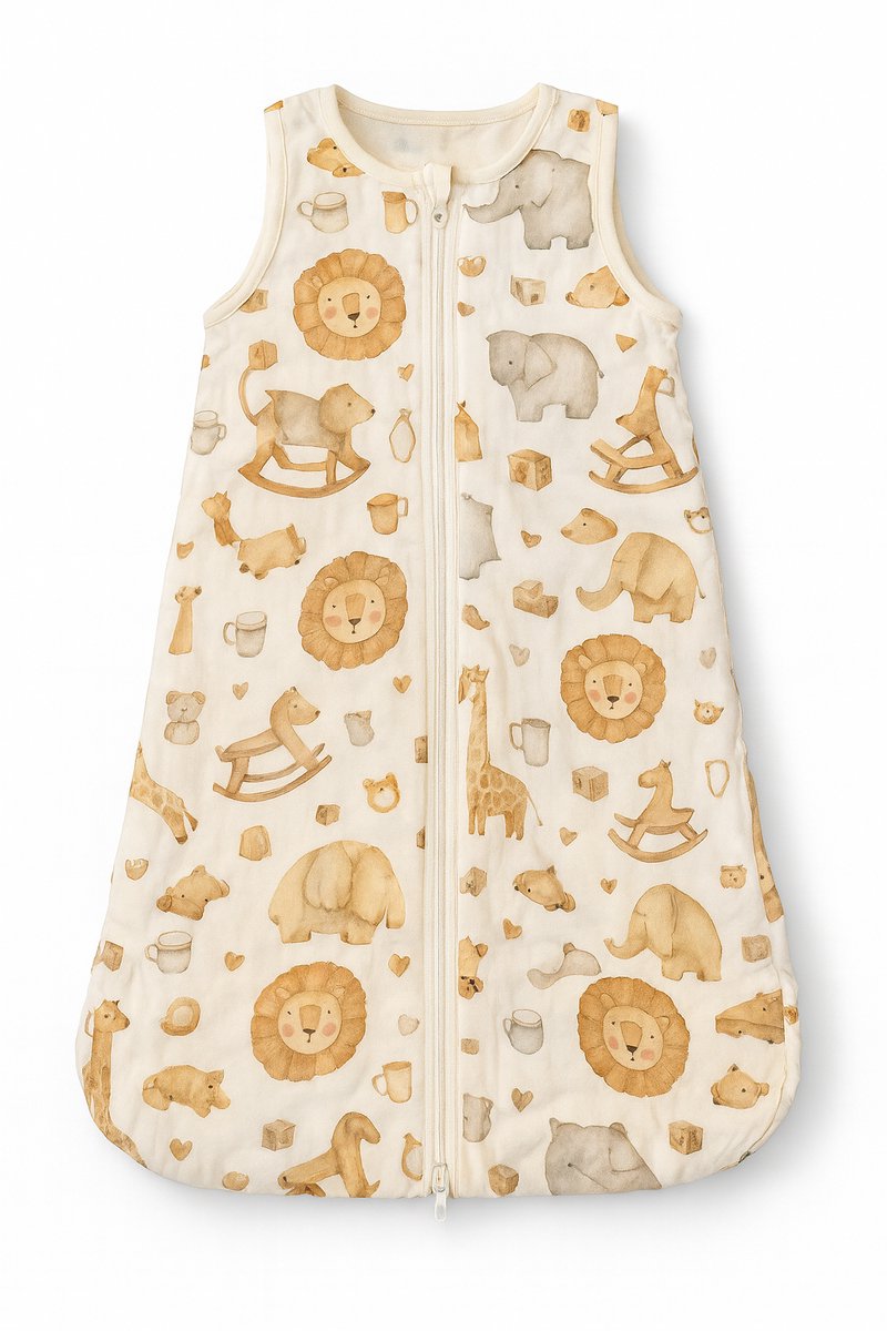 AliRose Hydrofiele Baby Slaapzak – 70% Bamboe / 30% Katoen – Hydrofiel, Ademend & Ultra Zacht – Dieren Design – Voor De Kleine Dromer – 0-24 Maanden