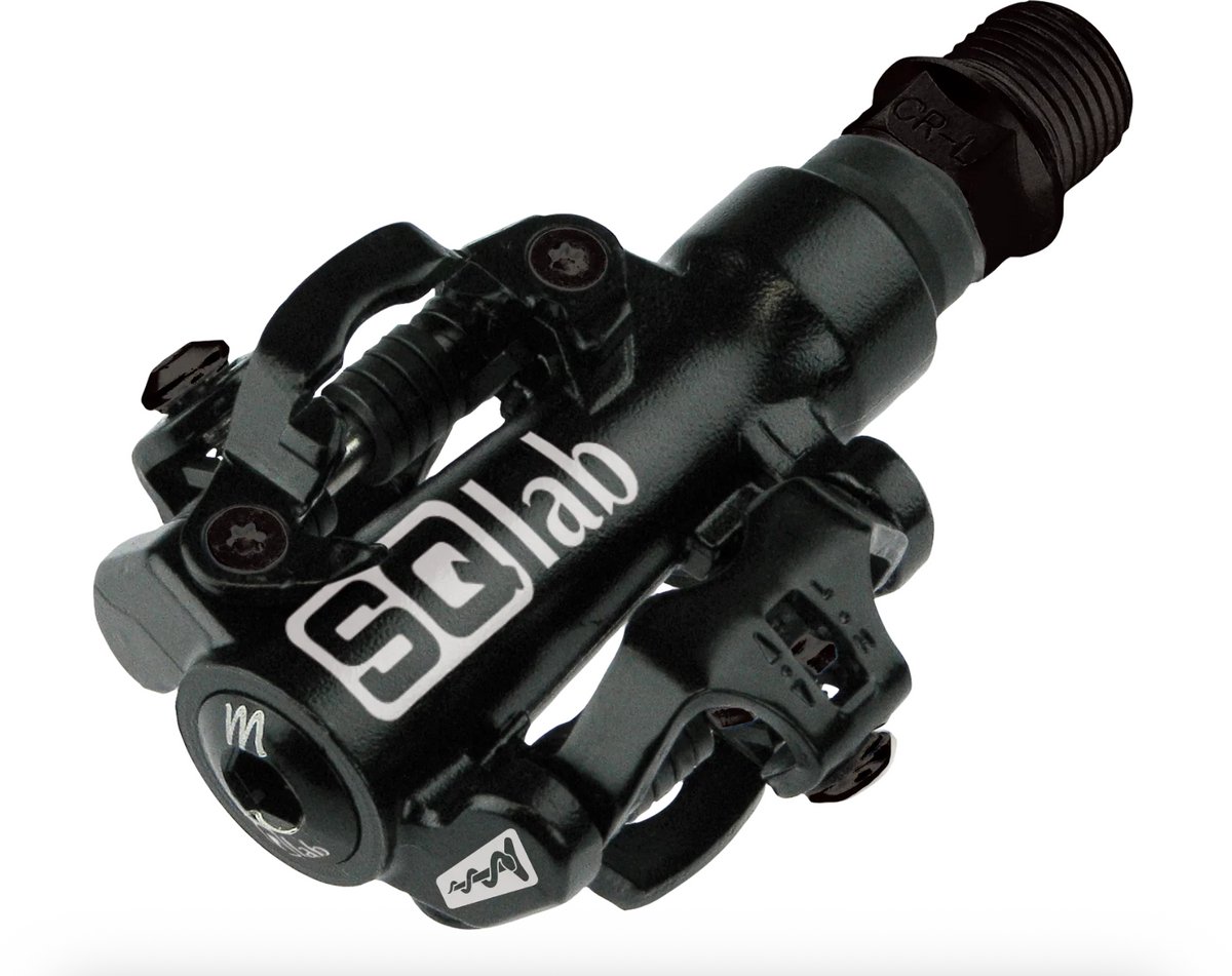 SQlab Pedalen MTB Klikpedaal 511 - L - Fietspedalen met Klikfunctie - +8 mm - SPD-schoenplaatjes - Instelbare Hardheid - Lang - Zwart