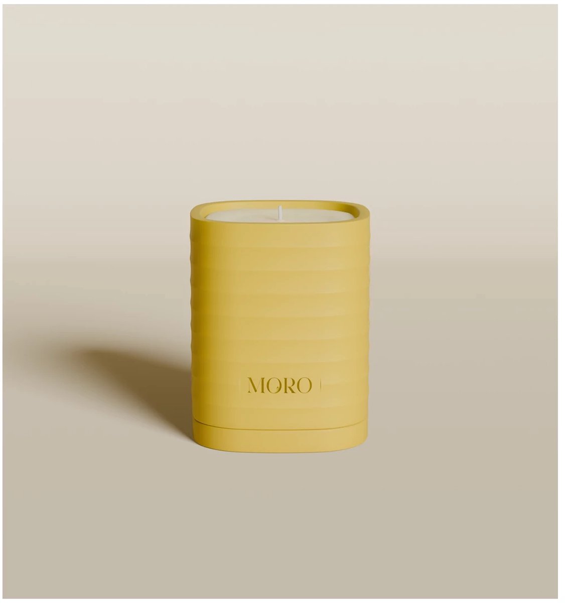 Moro home essentials kaars 220gr bergamot & jasmine warm yellow