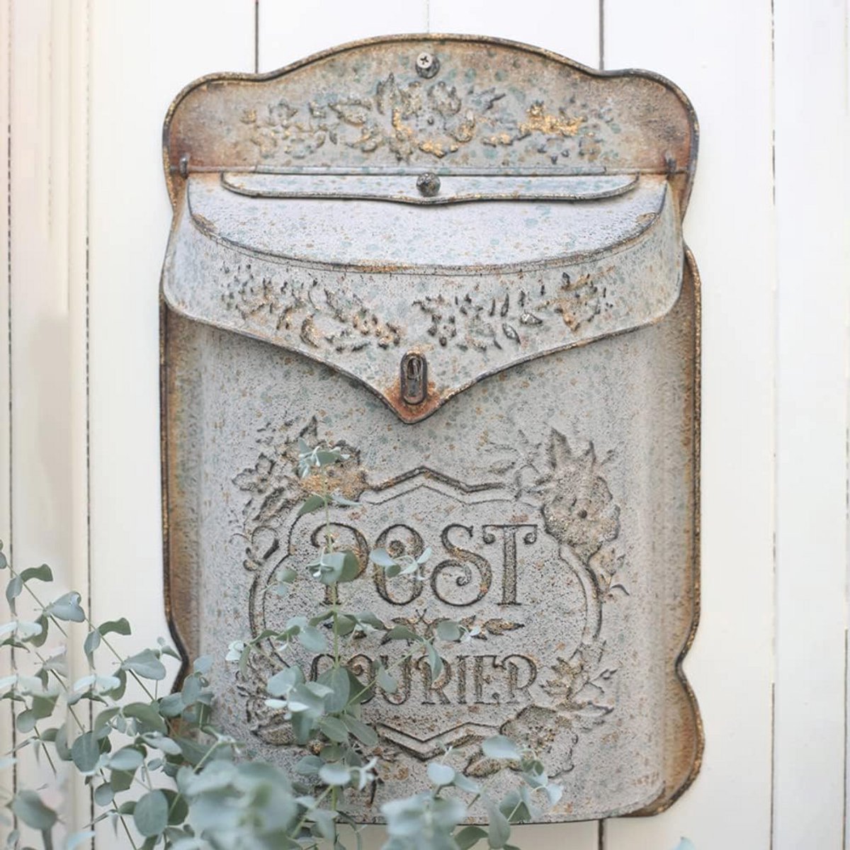 Antieke Stijl Wandbrievenbus voor Buiten - Vintage Metaal Brievenbus voor Tuin en Decoratie