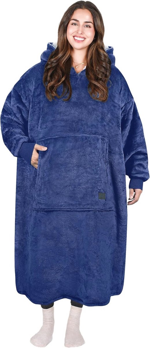 Grote Sherpa Hoodie Deken voor Volwassenen - Super Warm en Gezellig