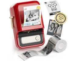 Niimbot B21 Pro Labelprinter - Rood - draadloos - printbreedte 25-50mm - direct thermisch - 300dpi - 1500mAh