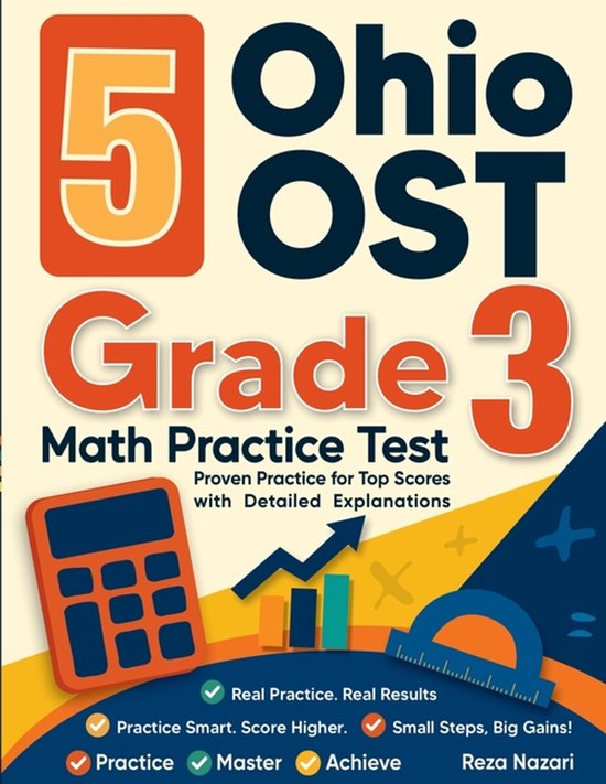 5 Ohio OST Grade 3 Math Practice Tests - cover