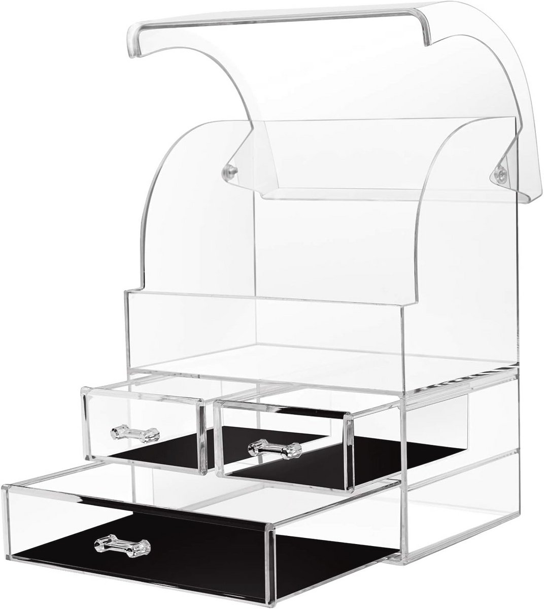 Cosmetische make-up organizer met deksel en grote capaciteit