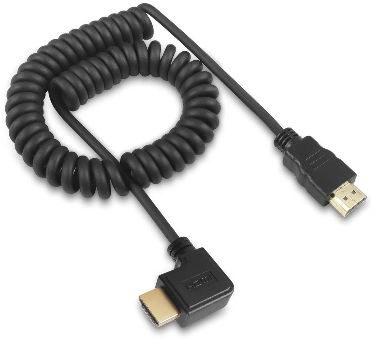 HDMI Spiralkabel 90 Graden - Verlengkabel tot 75 Inch voor 3D 1080P