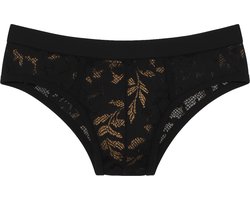 MODUS VIVENDI Floral Lace Classic Brief Black - MAAT M - Erotisch Heren Ondergoed - Slip voor Man - Sexy mannen Slip