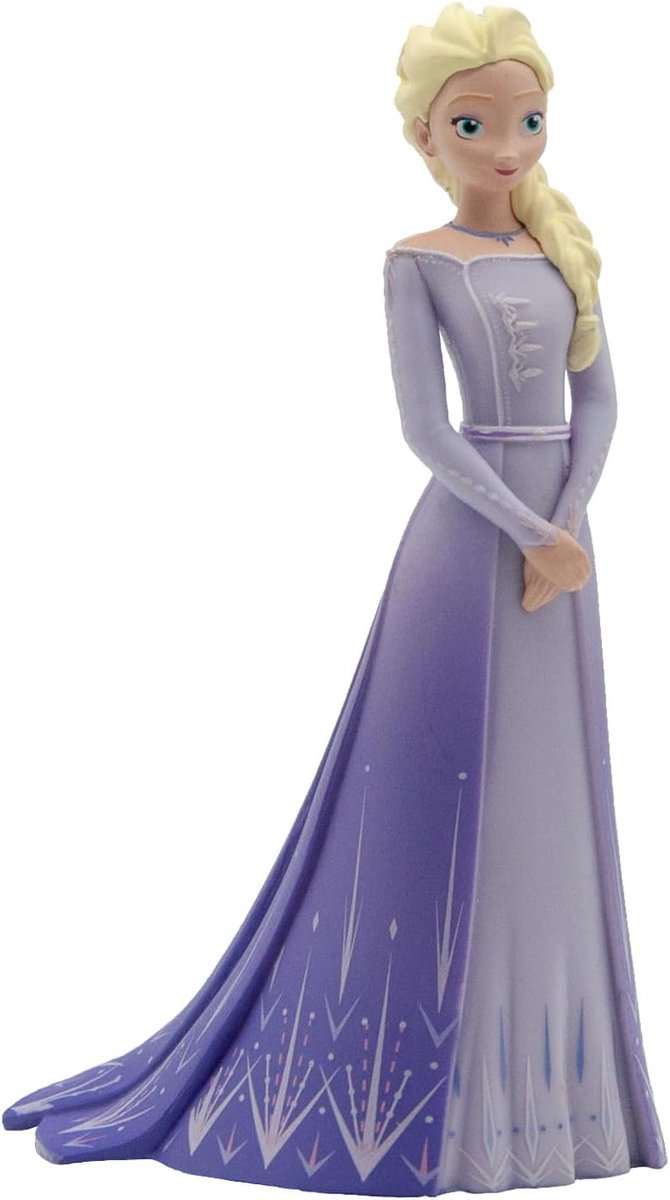 Bullyland 13510 – Speelfiguur en verzamelfiguur Elsa uit Disney Frozen 2, ca. 5,8 × 10 × 6,5 cm – levensecht en detailrijk vormgegeven – ideaal als taartfiguur en klein cadeautje voor kinderen vanaf 3 jaar.