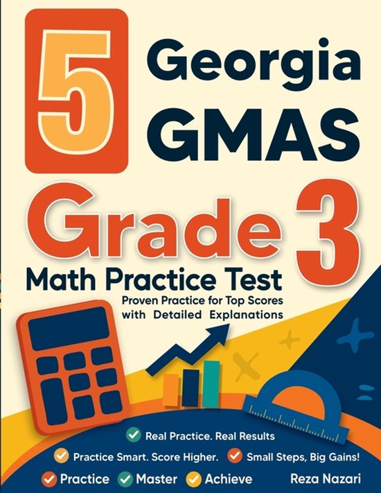 5 Georgia GMAS Grade 3 Math Practice Tests - cover