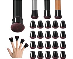 stoelpoot beschermers-20 Stuks Stoelpootdoppen-Kleine Siliconen Beschermkappen voor Stoelpoten-Viltdoppen voor Hardhouten Vloeren-Laminaat en Tegelvloeren-Rond- Stoelpootbeschermers Vloerbescherming-S-(Fit:14-20mm)