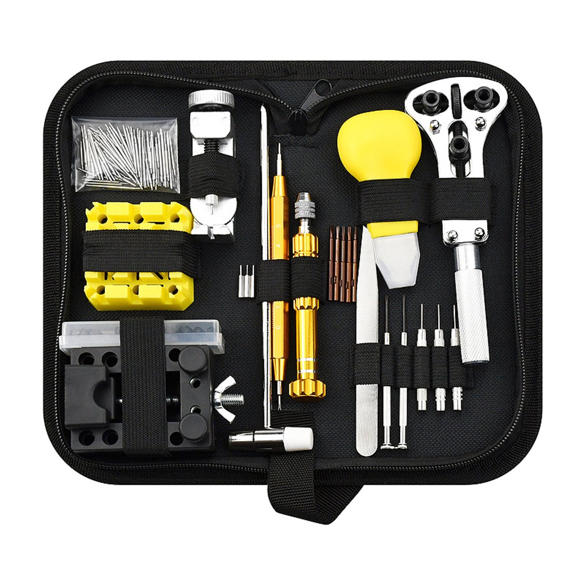 Gloovon® - Horloge Reparatie Set 148-delig - Horloge Gereedschap - Horlogekast Opener - Horloge Schroevendraaierset - Tools