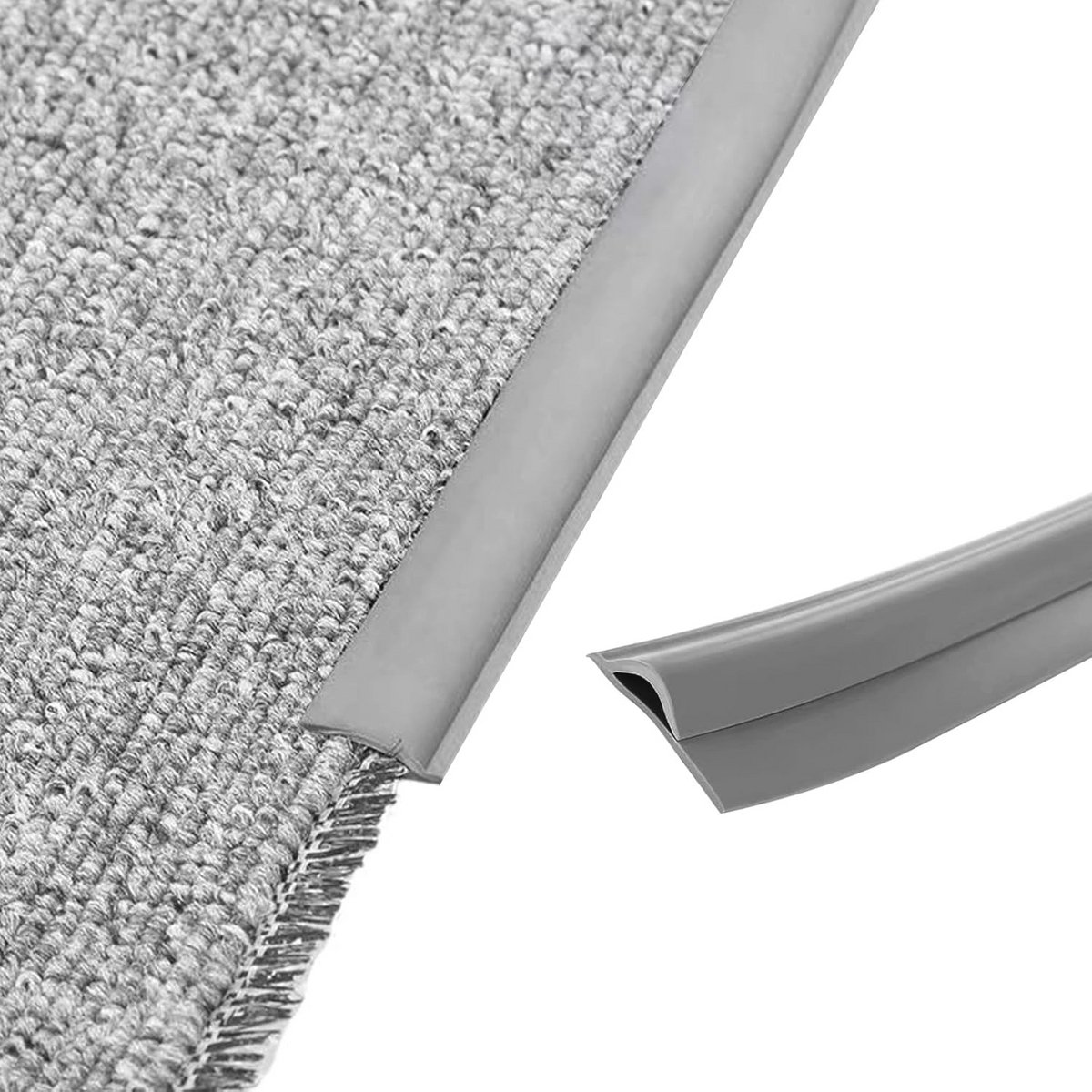Zelfklevende PVC Overgangsstrip - Voor vloerovergangen en randafwerking - Donkergrijs - 5 meter