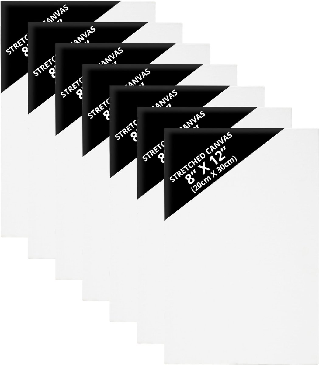 IMPERATORIS® Canvas - Schilderpanelen - Schildercanvas - Schilder doek - Geschikt voor Acryl, Olie- en Wquarelverf - Perfect voor Kleine tot Middelgrote Schilderijen - Hoogwaardige Kwaliteit Canvas - 7 Stuks