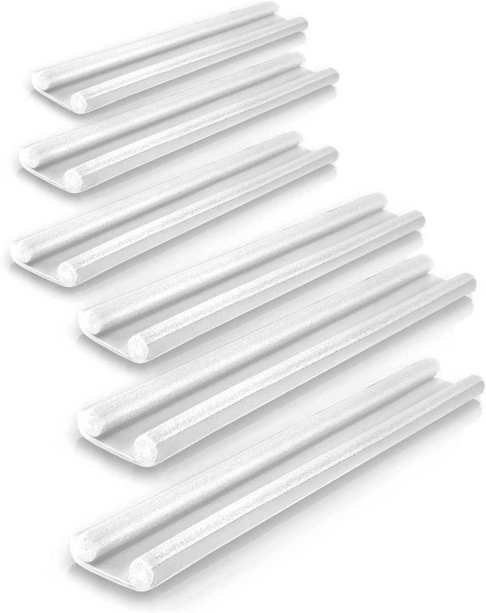 Effectieve deurtochtwering voor optimale afdichting tegen tocht en geluid - 6 stuks wit